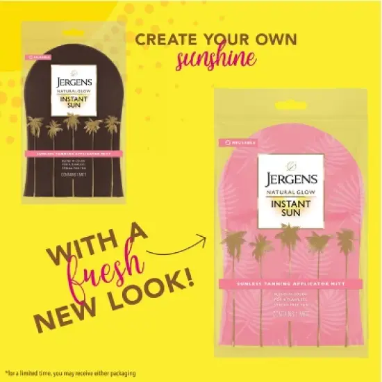 Jergens Natural Glow Instant Sun Application Mitt For Self Tanners, Streak-Free Sunless Tanning Glove image {2}