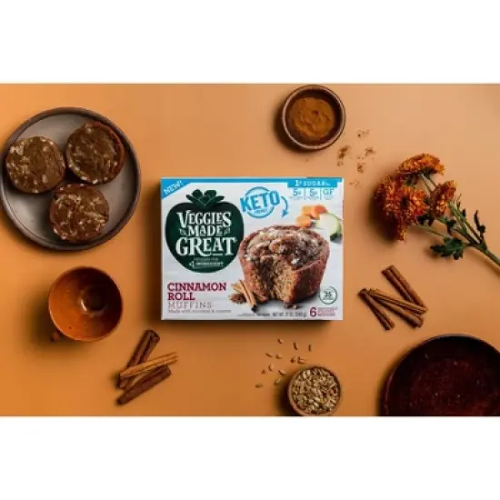 Veggies Made Great Gluten Free Frozen Keto Cinnamon Roll Muffin - 12oz image {2}