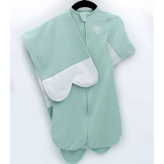 Butterfly 2-in-1 Swaddle and Transitional Sleep Sack - Green image {5}