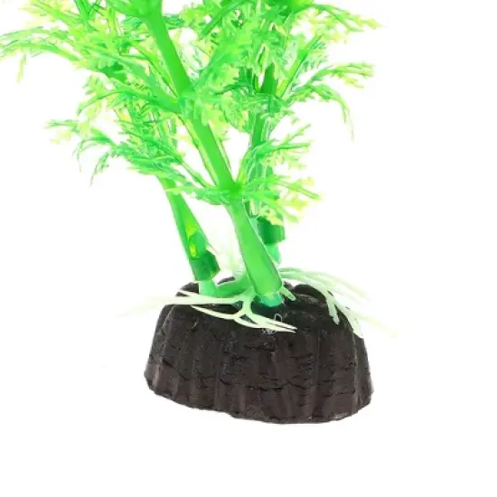 Unique Bargains Aquarium Plastic Plants Tree for Fish Tank Landscape Decor 4.72" 2 Pcs image {4}