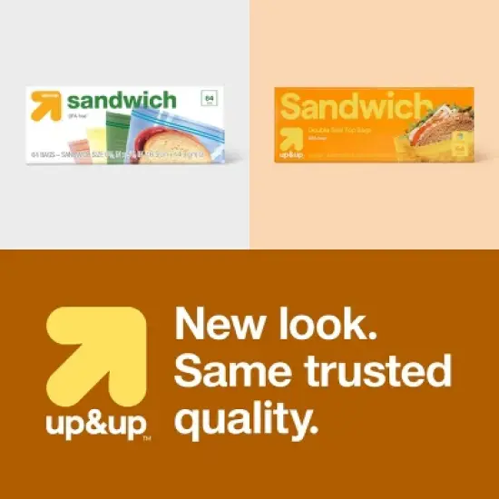 Sandwich Storage Bags Assorted Colors - 64 ct - up&up image {3}