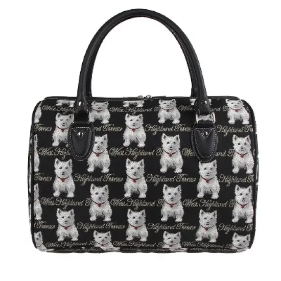 Signare USA Westie Dog Black Travel Bag image {1}