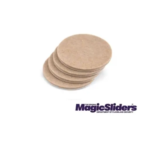 Magic Sliders 8pk 2" Round HD Self-Stick Pads Oatmeal image {4}