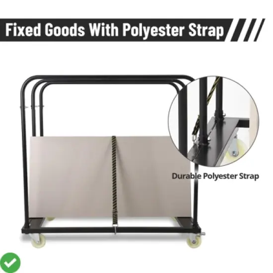 Folding Table Cart -1800 LBS Drywall Cart Steel Panel Truck w/w/ 5" Swivel Wheels image {1}