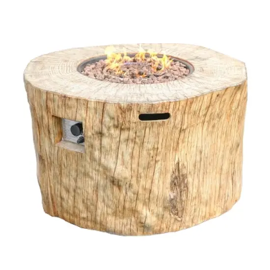 Moda Furnishings 23.8'' H x 40'' W Magnesium Oxide Propane Outdoor Fire Pit Table with Lid image {3}
