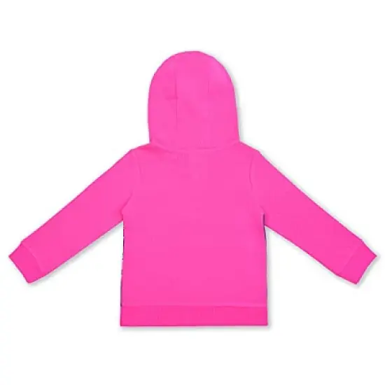 Children's Apparel Network Toddler Relaxed Fit Long Sleeve Hooded Basic Sweatshirt - Pink 3T image {1}