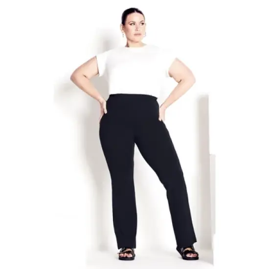 Women's Plus Size Supima&reg; Bootleg Legging Black - average | AVENUE LEISURE image {3}