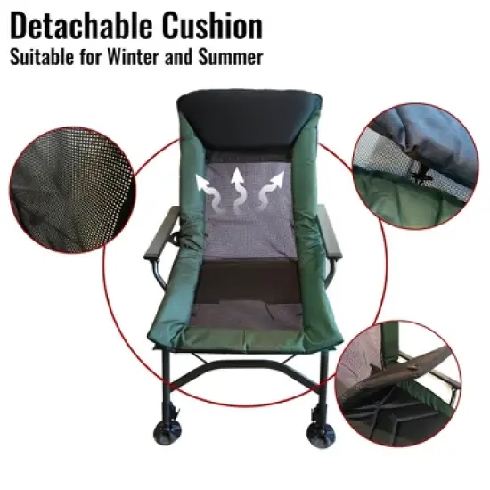 QingMoon Camping Lounge Chair, Portable Reclining Chair with Armrests and Adjustable backrest for Indoor and Outdoor Camping Beach Hiking Fishing image {5}