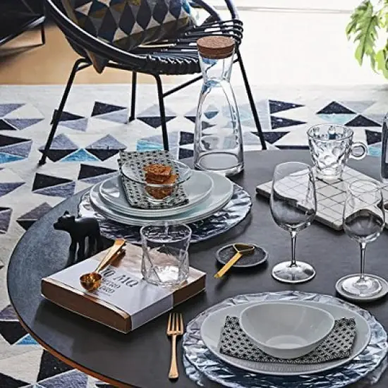 Bormioli Rocco Set Of 2 Ypsilon Carafe With Natural Cork Top Lid, 18.5 Oz. Star Glass Pitcher image {3}