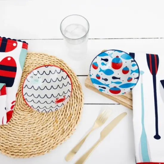 Pavilion Gift Company - Beach - 6" Glass Bowl - Dining Bowls image {4}