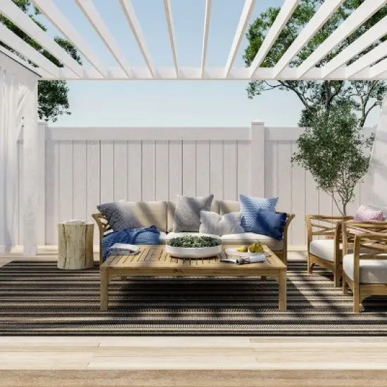 Lauren Liess x RugsUSA - Gazania Striped Indoor/Outdoor Area Rug image {1}