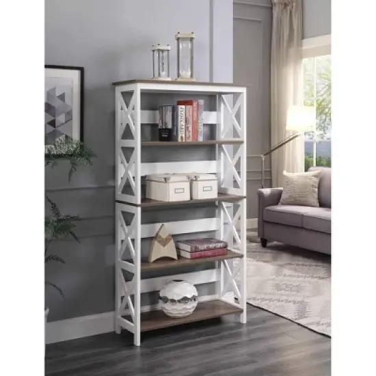 60" Oxford 5 Tier Bookcase - Breighton Home image {1}