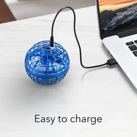 Dartwood Flying Orb Ball Globe-Shaped Mini Drone Hover Ball with LED and Hidden Propellers - Safe Outdoor Toys for Kids and Adults (2 Pack) image {2}