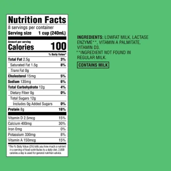 Lactose Free 1% Milk - 0.5gal - Good & Gather&trade; image {3}