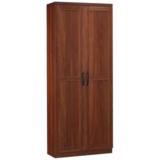 Yukimo 63" 2-Door Kitchen Pantry Storage Cabinet, 5-Tier Shelving with 2 Adjustable Shelves, Brown image {12}