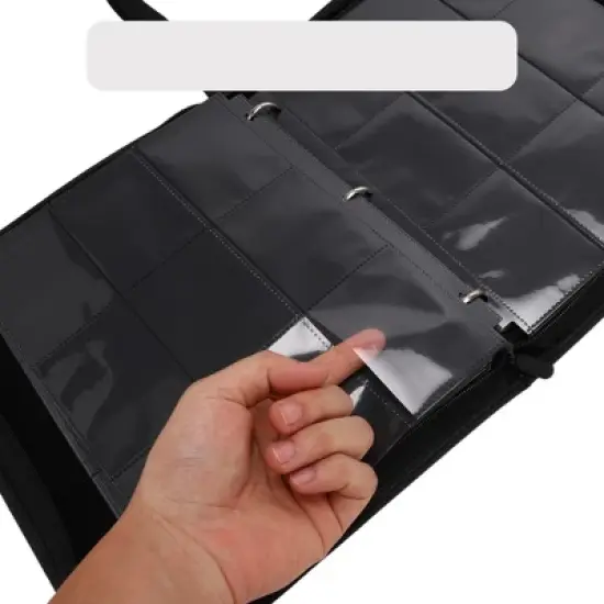 Unique Bargains 9 Pockets Card Binder with 720 Sleeves Black 1 Pc image {4}