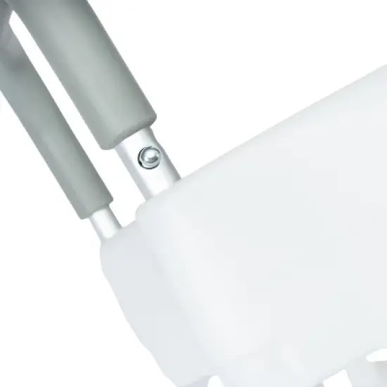 Emma and Oliver Ramsey Elevated Toilet Seat for the Elderly with Height Adjustable Foam Wrapped Handles and Locking Safety Mechanism image {5}