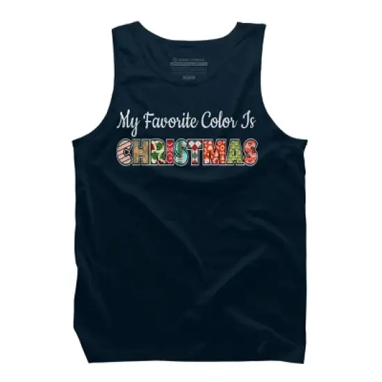 Men's Design By Humans My Favorite Color Is Christmas By c3gdesigns Tank Top image {5}