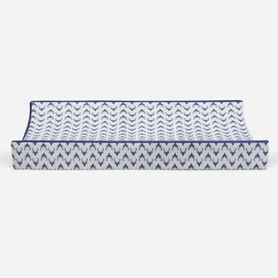 Bacati - Noah Navy Buck Quilted Muslin Changing Pad Cover image {4}