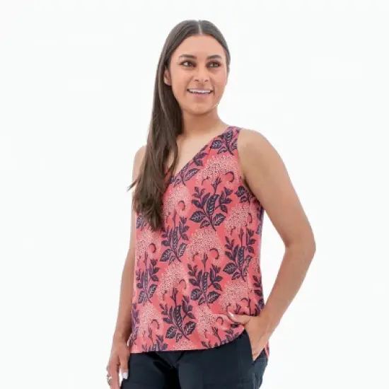 Aventura Clothing Women's Rochelle Split Neck Tank Top image {6}