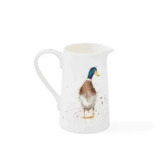 Royal Worcester Wrendale Designs 1 Pint Water Pitcher with Handle - Charming Fine Bone China Jug - Dishwasher & Microwave Safe (Duck) image {7}