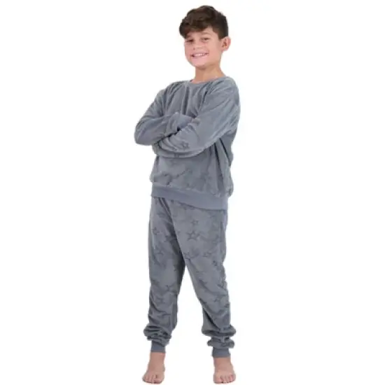 Sleep On It Boys 2-Piece Velour Pajama Set - Stars image {3}