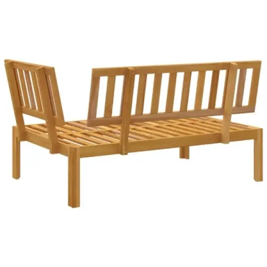 vidaXL Patio Pallet Corner Sofa Bench - Outdoor Garden Furniture - Solid Wood Acacia 52.4"x36.2"x27.2" - Brown image {4}