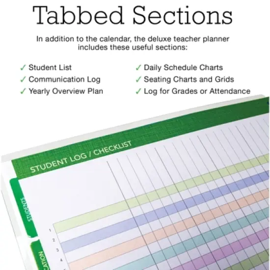 Global Printed Products Deluxe Teacher AY 2025-2026 Planner - 8.5"x11" (Tree Seasons) image {4}
