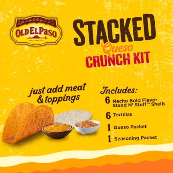 Old El Paso Stacked Queso Crunch Kit - 13.25oz / 6ct image {2}