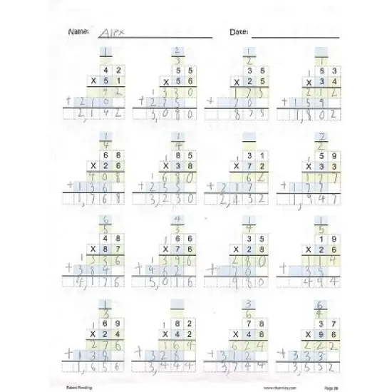 2pk One Page A Day Single and Double Digit Multiplication Math Practice Kit - Channie's image {1}