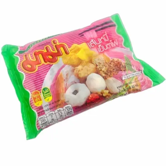 MAMA Yentafo Vermicelli Instant Noodles Thai Style 1.94 Oz./55 G. (Pack of 6) image {2}
