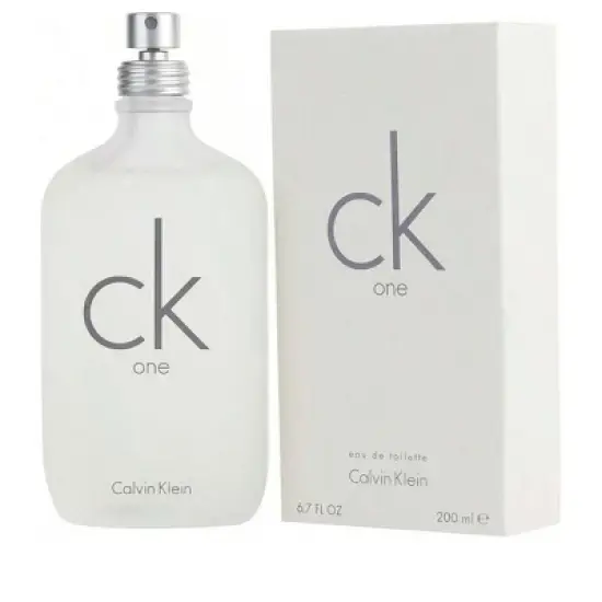 Ck One By Calvin Klein Unisex Bergamot, Papaya,  Violet, Nutmeg, Oakmoss, Cedar, Musk, Amber, Sandalwood Edt Spray 6.7 Oz image {1}