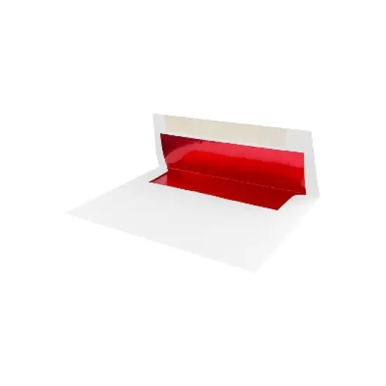JAM Paper A8 Foil Lined Invitation Envelopes 5.5 x 8.125 White with Red Foil 3243657I image {2}