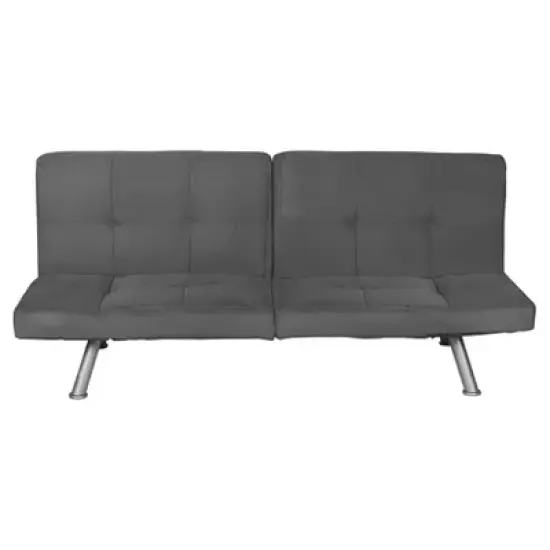 Contempo Microsuede Upholstered Convertible Futon Charcoal - Dorel Home Products image {3}
