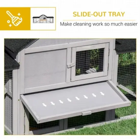 Wooden Rabbit Hutch Pet Playpen House Enclosure Large Outdoor Bunny With Double Side Ramp,For Guinea Pig Chicken Duck And Small Animals-Cuddlewood image {5}
