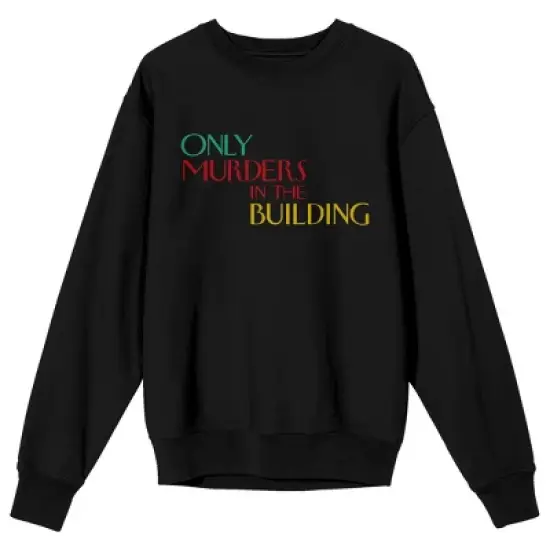 Only Murders In The Building Crew Neck Long Sleeve Black Adult Sweatshirt image {8}