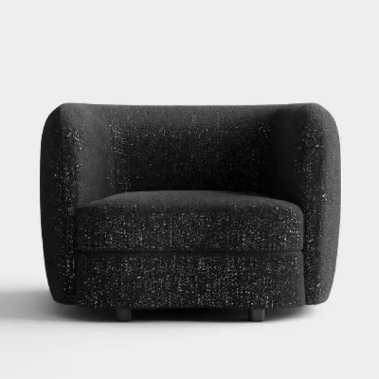 HOMES: Inside + Out Pinehush Boho Boucle Fabric Accent Barrel Armchair image {3}