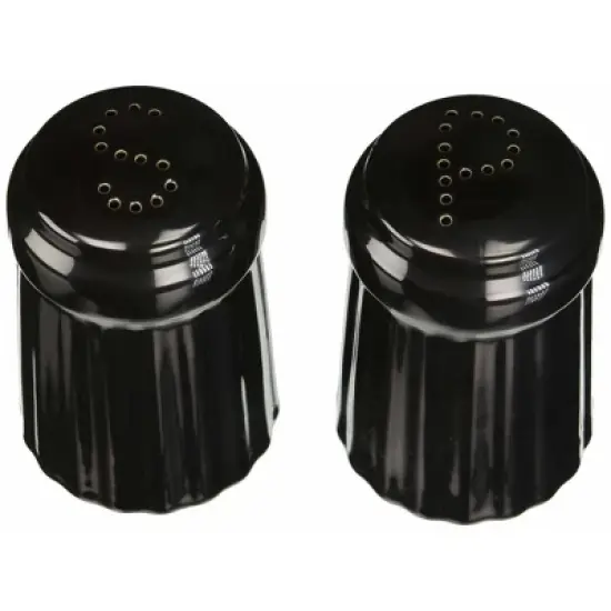 Omniware Simsbury Salt & Pepper Shaker Set, 6oz Stoneware Dispensers with Distinctive "S" & "P" Lids, Lead-Free Glaze, Dishwasher Safe image {4}