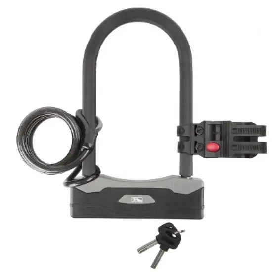 Shackle U-Lock with Spiral Cable image {3}