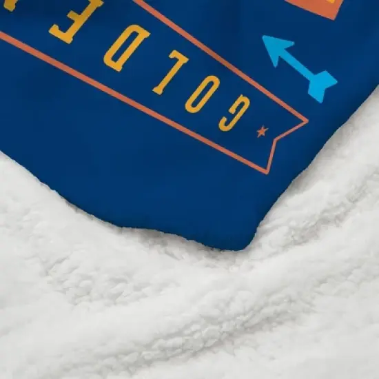 NBA Golden State Warriors Hardwood Classics Silk Touch Faux Shearling Throw Blanket image {3}