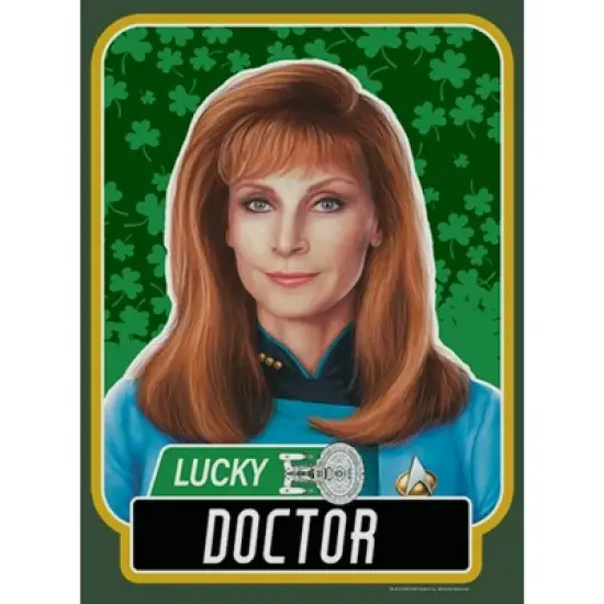 Junior's Star Trek: The Next Generation St. Patrick's Day Lucky Doctor Beverly Crusher Festival Muscle Tee image {1}