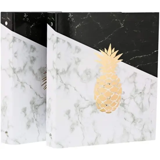 Paper Junkie 2-Pack 3 Ring Planner Binders Organizer Binder Cover, White Marble, 10 x 11.5" image {5}