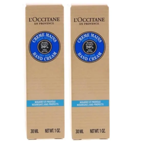 L'Occitane Shea Butter Hand Cream, Deep Moisture, Rich Shea Infusion, Soothing & Softening Pack of 2, 1 oz image {4}