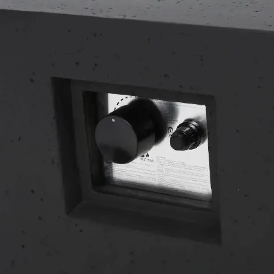 Augusta 6pc Wood & Wicker Chat Set with Fire Pit - Natural/Gray/Dark Gray - Christopher Knight Home image {8}