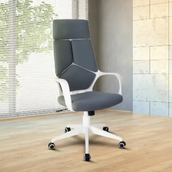 Modern Studio Office Chair Gray/White - Techni Mobili image {1}