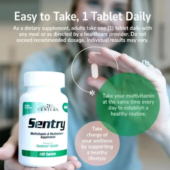 21st Century Sentry Multivitamin/Mineral Supplement, 130 Tablets image {2}