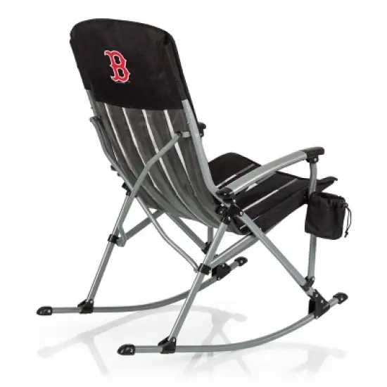 MLB Boston Red Sox Outdoor Rocking Camp Chair - Black image {5}