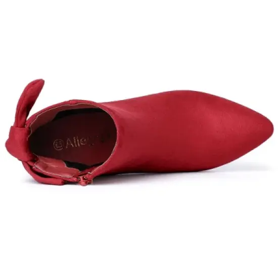 Allegra K Women's Pointed Toe Stiletto Heel Ankle Boots image {4}