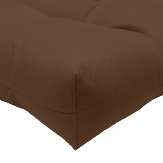 Habitat Tufted Ultra Soft Comfortable Chair Pad Pack of 2 Each 15" X 15" Brown image {2}