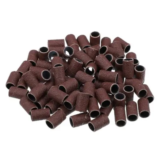 Unique Bargains 120 Grit Nail Drill Bits Sanding Bands Gel File Polish Remover For Electric Nail Tools 100 Pcs image {4}